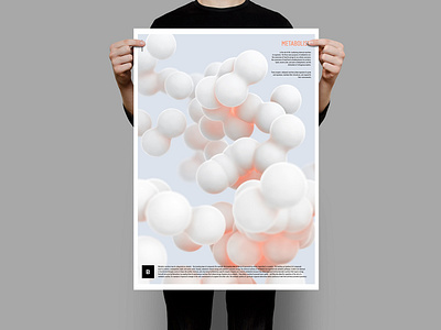 Metabolism / Poster design biological biology medical metaball metaballs metabolism render sphere spheres typographic typography