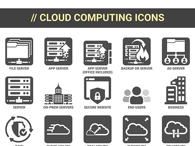 cloud computing icons