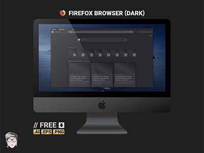 firefox browser dark .ai .eps 2020 adobe illustrator apple browser dark mode dark theme design firefox flat icon design flat icons illustration minimal mockup mozilla ui ux vector web