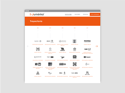 Numerika | Web | Project timeline datviz typography ui design web web design website