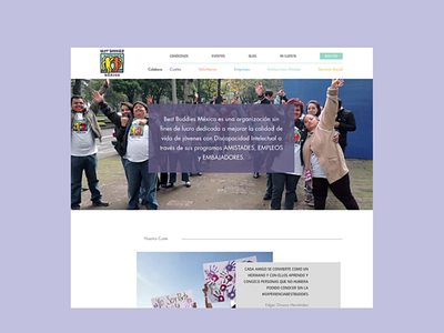 Best Buddies homepage flexible grid homepage web web design