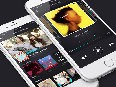 Music streaming service concept concept design idea ios iphone music player service streaming