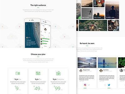 Style: Landing page concept explore landing page mobile one page pricing web web design