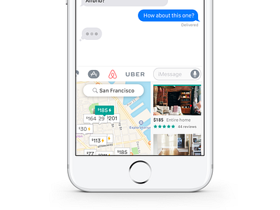 iMessage mini apps airbnb apple apps imessage ios streaming ui