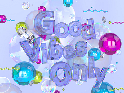 Good vibes only conema4d