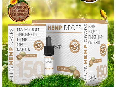 Phil's Hemp Drops (CBD) branding cbd design marijuana marketing package design packaging