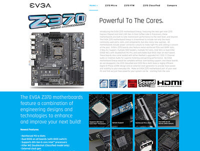 EVGA Z370 Series Motherboard Article art direction article evga marketing motherboard