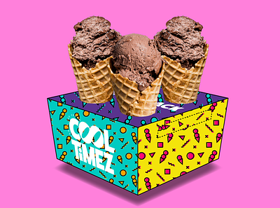 COOL TIMEZ branding design graphic design icecream illustration logo typography