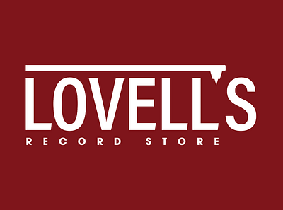 Lovell's Record Store branding design graphic design logo record store typography vector
