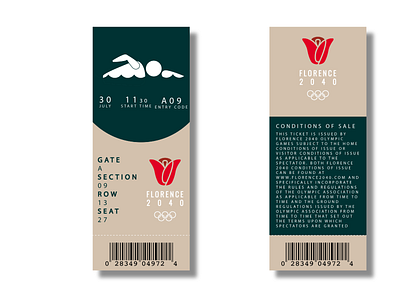 Florence Olympics 2040 branding design graphic design illustration logo typography vector