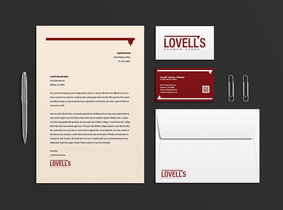 Lovell's Record Store branding design graphic design illustration logo typography vector