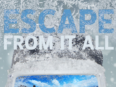 Escape frost photoshop text winter