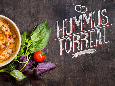 Hummus Dribbble distressed hummus logo
