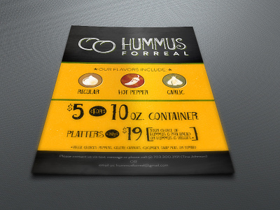 Hf Dribbble distressed hummus logo menu yum