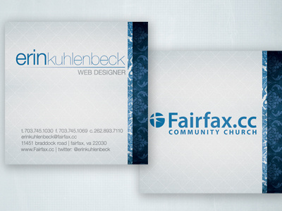 Fairfax.cc Business Cards business card church square