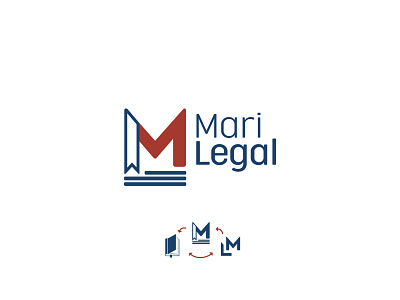 MariLegal Logo brand identity branding education edutech icon legal logo logo design logomark