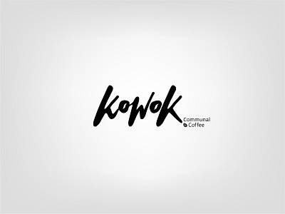 Hand-Lettering logo for Kowok Coffee