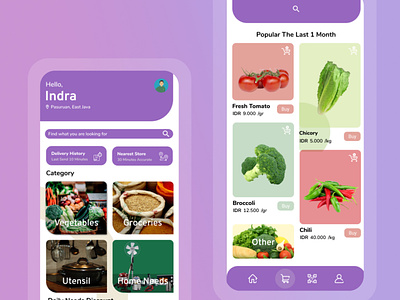 Supermarket Super Apps app branding design flat minimal ui