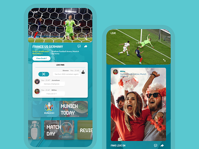 Official Streaming Apps app branding designapp euro2020 flat football straming stramingapp ui reseach