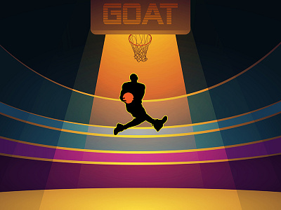 The GOAT Iconic Slam Dunk basketball basketball player design dunk illustration silhouette slam dunk