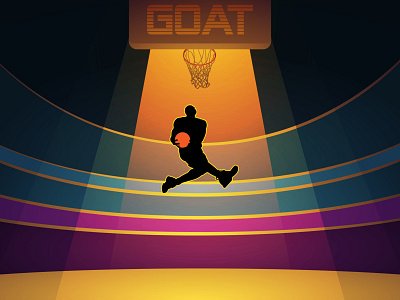 Iconic Basketball Poster Dunk basketball dunk illustration jumping lbj minimalist perspective poster design silhouette slam dunk superstar