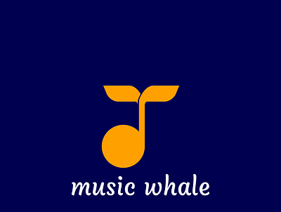 music whale animation design icon logo minimal vector