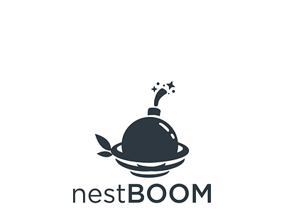 nest BOOM animation app art design icon logo minimal type typography vector