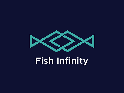 Fish Infinity animation art design icon illustration logo minimal vector