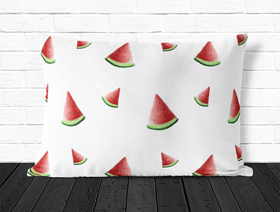 Watermelon Digital Paint Pattern Mockup Design design digital digital art digital illustration digital painting digitalart illustration pillow pillow design pillow mockup pillow pattern vector watermelon watermelon design watermlon artwork