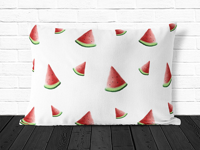 Watermelon Digital Paint Pattern Mockup Design