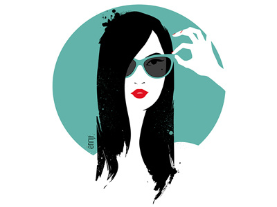 Ennji9 D fashion illustration illustration portrait sunglasses woman Ënnji
