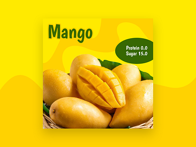 Fruit Social Media Concept mango yellow