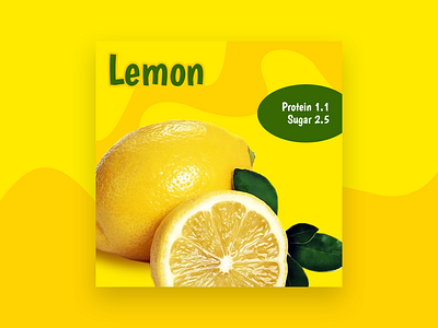 Fruit Social Media Concept lemon yellow