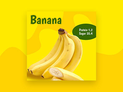 Fruit Social Media Concept banana yellow