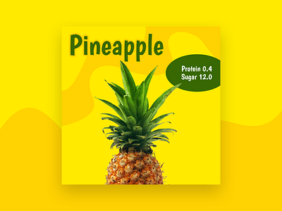 Fruit Social Media Concept pineapple yellow