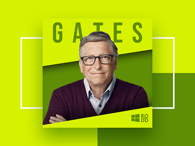 Man of the Year Social Media Concept billgates green