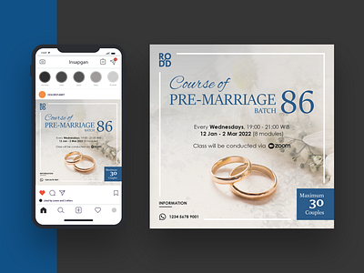 Pre-Marriage Course Social Media Concept flyer
