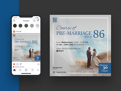 Pre-Marriage Course Social Media Concept flyer