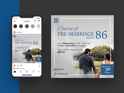 Pre-Marriage Course Social Media Concept flyer