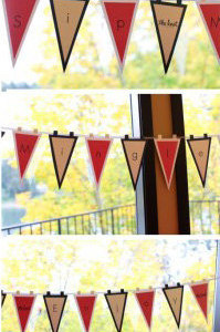 Flag Signs accessories birthday party decor party sign shower the knot wedding