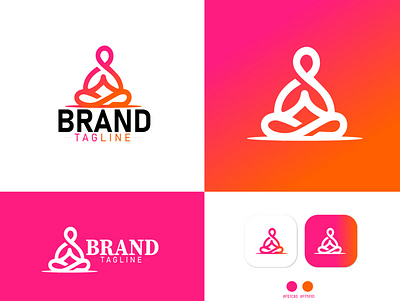 Yoga logo brand identity business logo illustration logo design logodesign new logo design typography unique logo unique logo design vector yoga logo