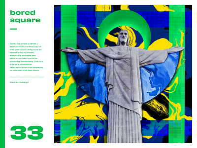 The Redeemer | Square 33 art artwork bored brazil christian digital digital art graphic green procreate redeemer square