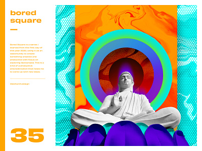 Breathe | Square 35 art artwork aura buddhist circle collage design digital digital art graphic procreate