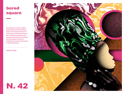 Mindful Meltdown | No. 41 abstract africa design digital digital art face graphic meltdown mind procreate square squares