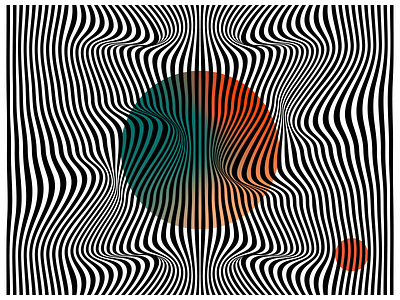 Approaching Louder art black black and white circle design gradient graphic green loud orange poster sound subconscious symmetry wave