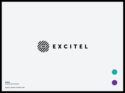 Excitel | Re-Branding black and white branding circle design gradient graphic identity india internet lines logo minimal minimalistic series typography