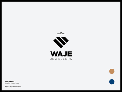 Waje Jewellers | Re-Branding 2d blue brand identity branding design diamond gold graphic identity india jewellers jewellery lines logo maharashtra minimal