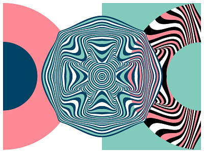 Eternal 2d art artwork circle design digital fold graphic illustrator lines mark opart optical sound subconscious symmetry waves