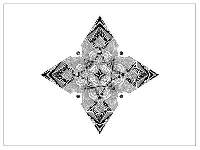 Blooming Star 2d 2d art art artwork black design digital graphic illustration opart procreate procreate art sound star symmetry