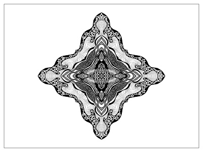 Contemplate 2d 2d art art artwork black design digital flower graphic illusion illustration procreate symmetry
